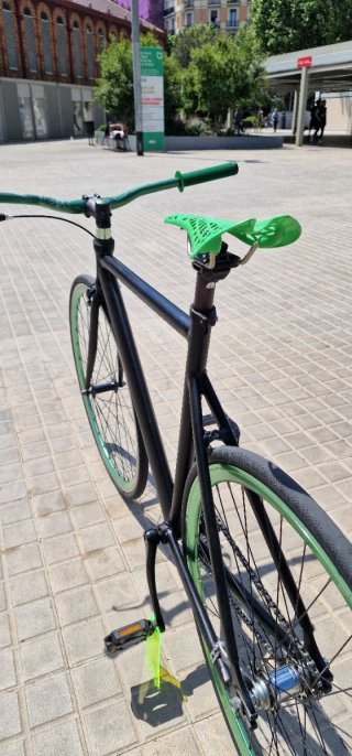 Bicicleta Fixie/Single Speed Negra y Verde