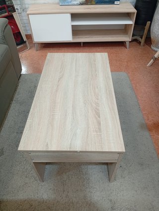Mesa de centro elevable madera y metal