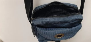 Borsello marsupio uomo Invicta blu vintage