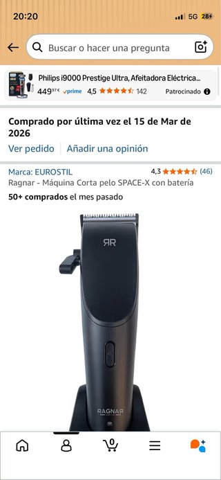 Ragnar Barber Line Cortapelos Eléctrico