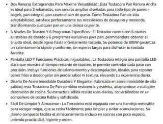 Tostadora Digital Inteligente Ranuras Anchas