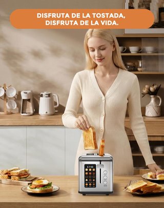 Tostadora Digital Inteligente Ranuras Anchas
