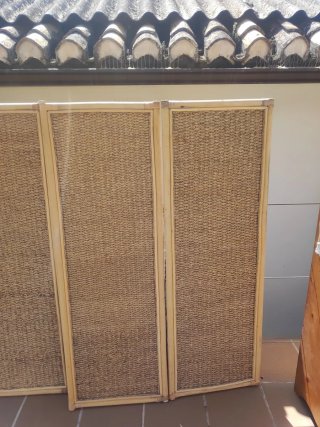 4 Estores de esterilla y madera