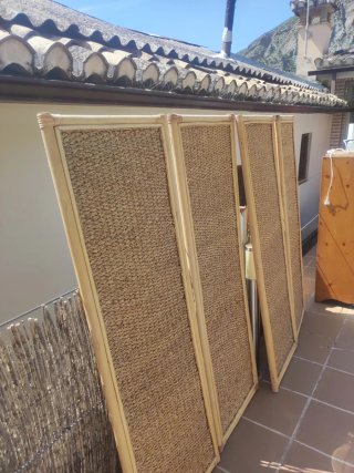 4 Estores de esterilla y madera