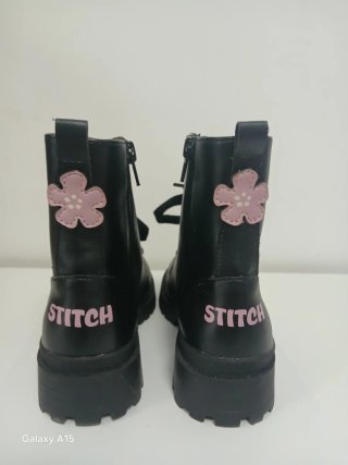 Botas niña Stich negras y rosas talla 32
