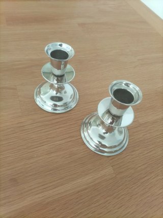 Candelabros vajilla antigua plata plateado vintage