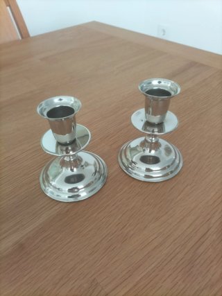 Candelabros vajilla antigua plata plateado vintage