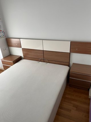 Cabecero 150cm con luz y 2 mesitas