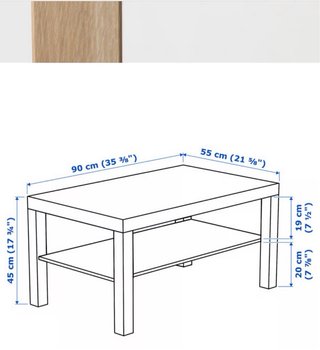 Mesa de centro IKEA LACK 90x55x45cm