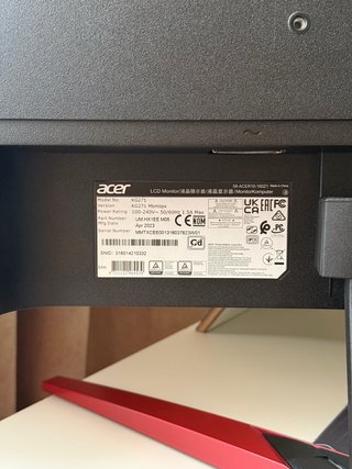 Monitor Gaming Acer 27' Negro/Rojo