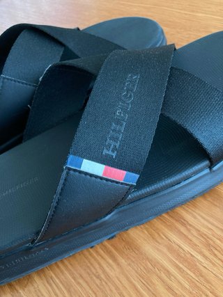 Sandalias Tommy Hilfiger Hombre Negras