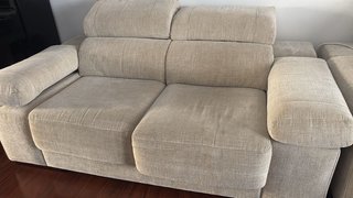 Sofá de 2 plazas tela beige