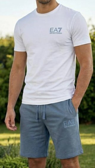 Conjunto Chándal EA7 Blanco y Azul Talla M