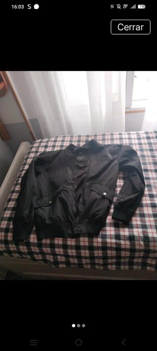 Chaqueta bomber negra