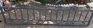 Verja de forja decorativa 2,12x0,42