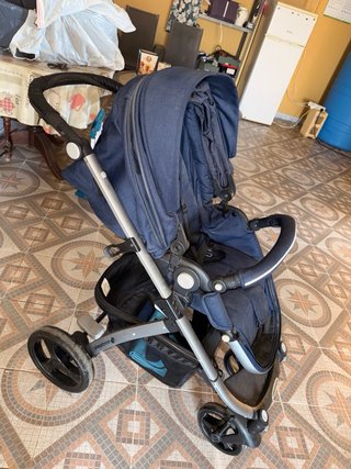 Cochecito de bebé 3 piezas azul