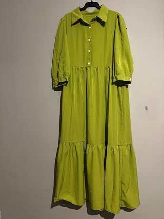 Vestido verde primavera-verano