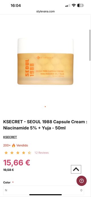 K-SECRET SEOUL 1988 Crema Cápsula Niacinamida 5%