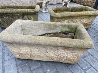 Maceteros de piedra decorativos