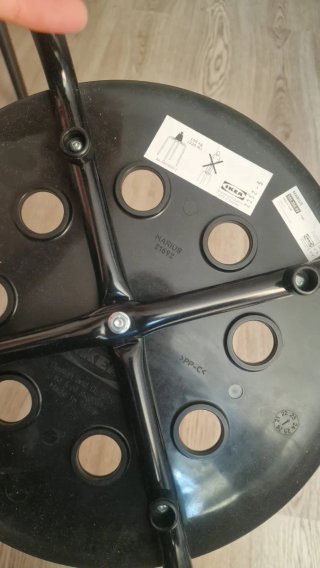 Taburete Ikea Negro Metal