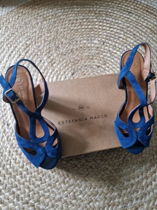 Sandalias Estefania Marco Azul Talla 36
