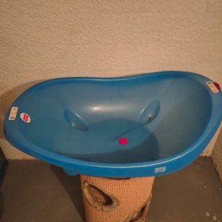 Bañera para bebé o mascota azul