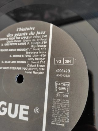 Vinilo LP Doble Une Histoire des Geants du Jazz