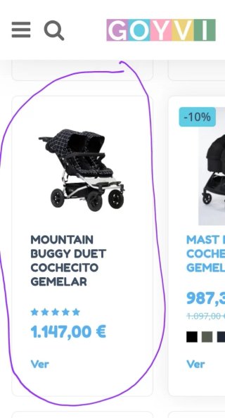 Carrito Gemelar Mountain Buggy Rojo.