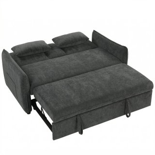 Sofá Cama Gris 2 Plazas 3 en 1