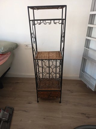 Mueble Mimbre y Hierro