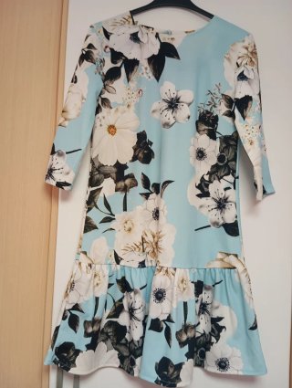 Vestido estampado flores media manga