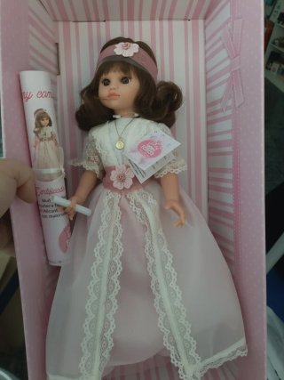 Muñeca de Comunión Vestido Rosa