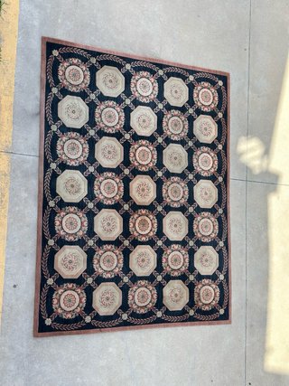 Alfombra Grutman Lana Beige/Negro