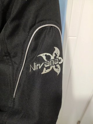 Chaqueta de moto negra de mujer talla XL