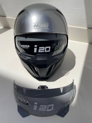 Casco HJC I20 Hyper Silver Talla L integral y Jet