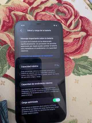iPhone 12 Negro 77% Batería