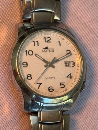 Reloj Lotus Quartz Acero Clásico Años 90
