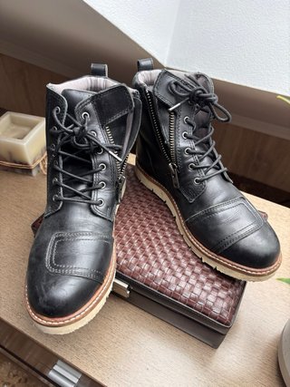 Botas de moto negras con protecciones, nuevaspuest