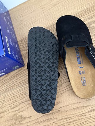 Birkenstock Boston Suede Negro Talla 43