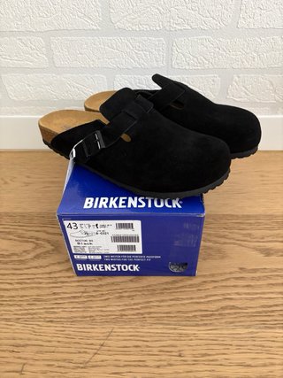 Birkenstock Boston Suede Negro Talla 43