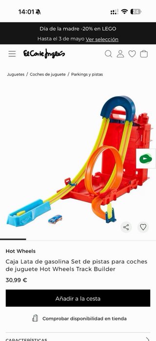 Hot Wheels Track Builder Lanzador Rojo