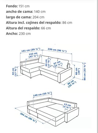 SOFA CAMA IKEA FRIHETEN - CHAISELONGUE