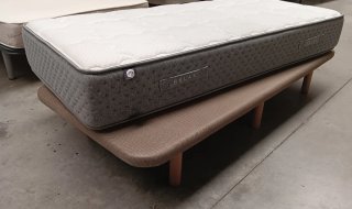 90X190 | COLCHON VISCO + BASE TAPIZADA 3D