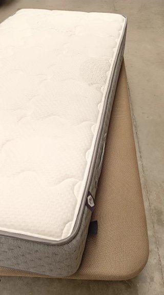 90X190 | COLCHON VISCO + BASE TAPIZADA 3D