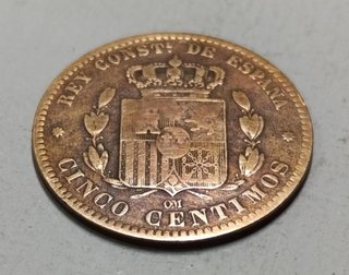 Moneda 5 céntimos Alfonso XII 1879  BC