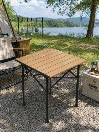 Mesa Plegable Camping Madera y Metal