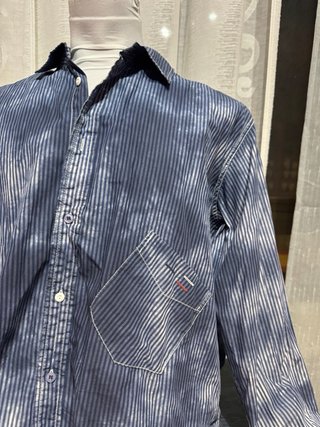 Camisa Rayas Azul y Blanco