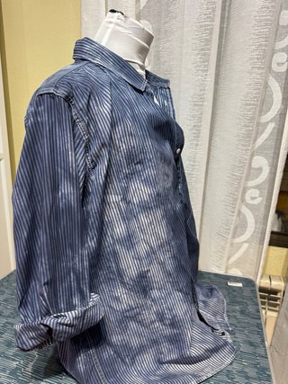 Camisa Rayas Azul y Blanco