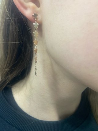 Pendientes Mango Dorados Flor NUEVOS
