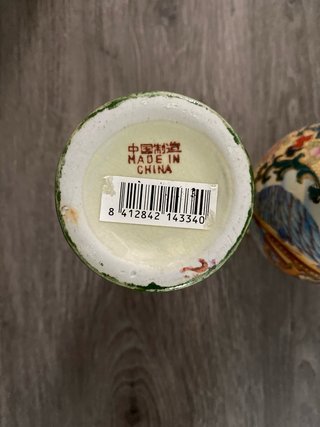 Dos jarrones de porcelana china